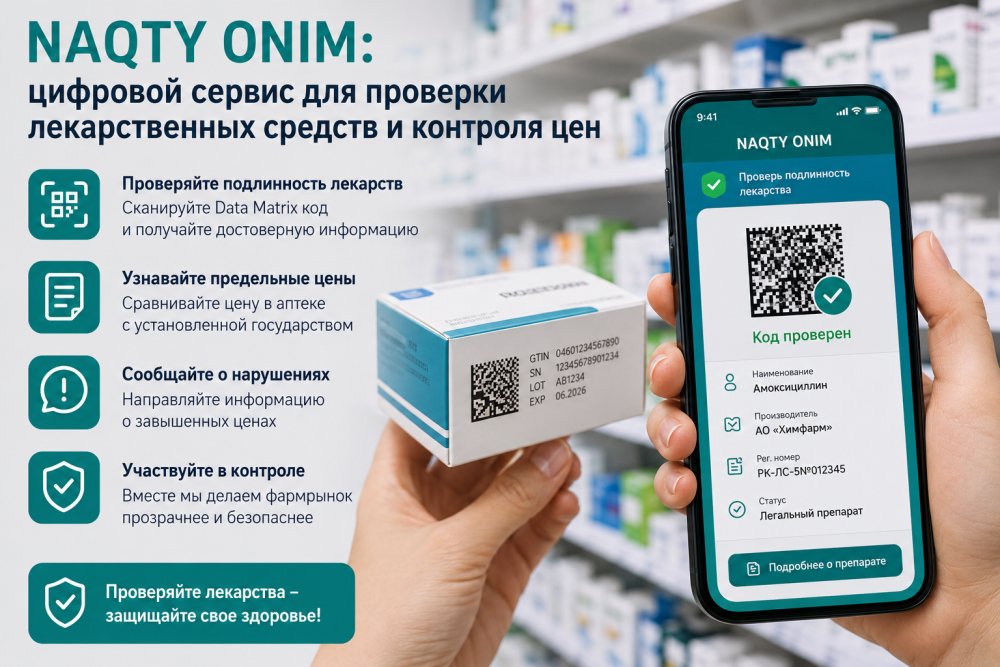 NAQTY ONIM: цифровой сервис для проверки лекарственных средств и контроля цен
