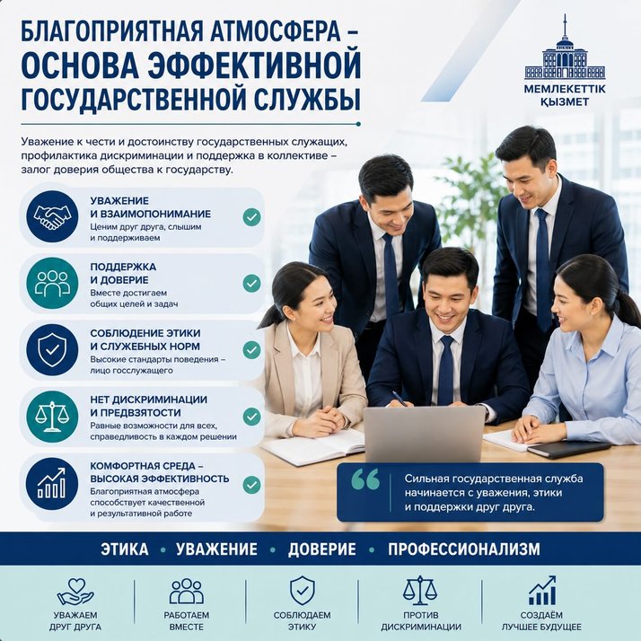 Создание благоприятной морально-психологической атмосферы в коллективе — важная составляющая эффективной государственной службы.