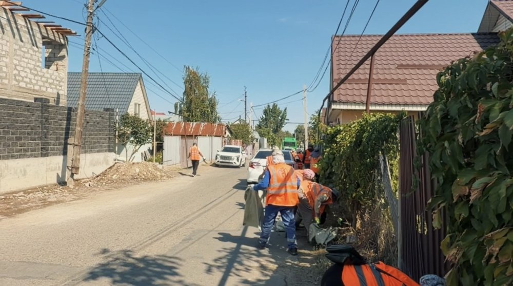 «Таза Қазақстан»: в Наурызбайском районе прошёл очередной субботник