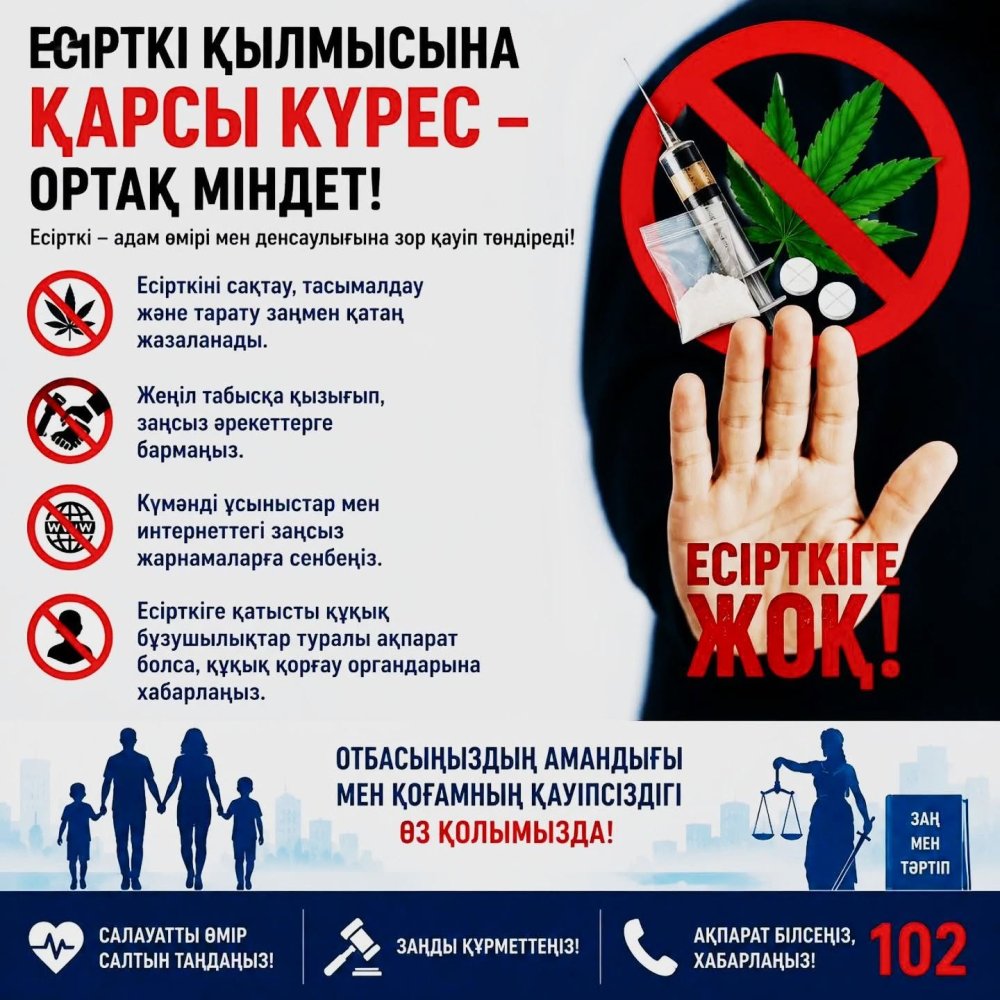 БОРЬБА С НАРКОПРЕСТУПНОСТЬЮ – ОБЩАЯ ЗАДАЧА!