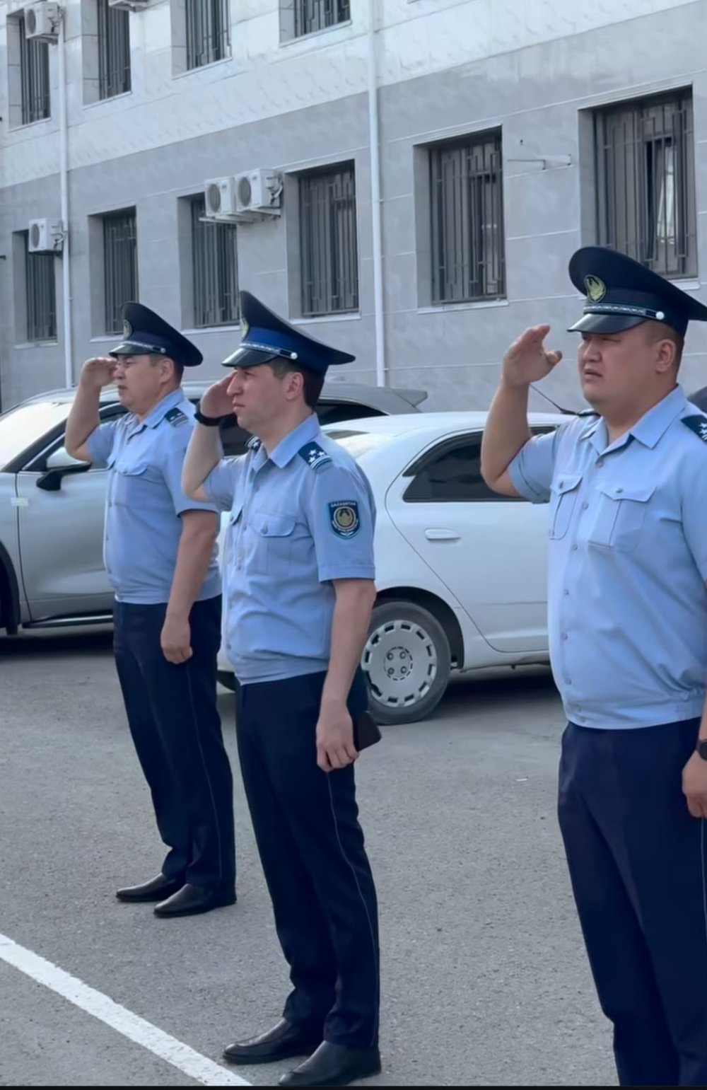 В Управлении полиции Актау состоялось торжественное построение личного состава