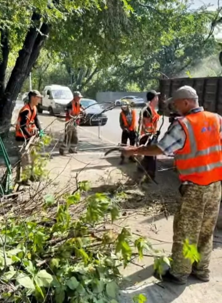 В районе прошёл субботник в рамках инициативы «Таза Қазақстан»