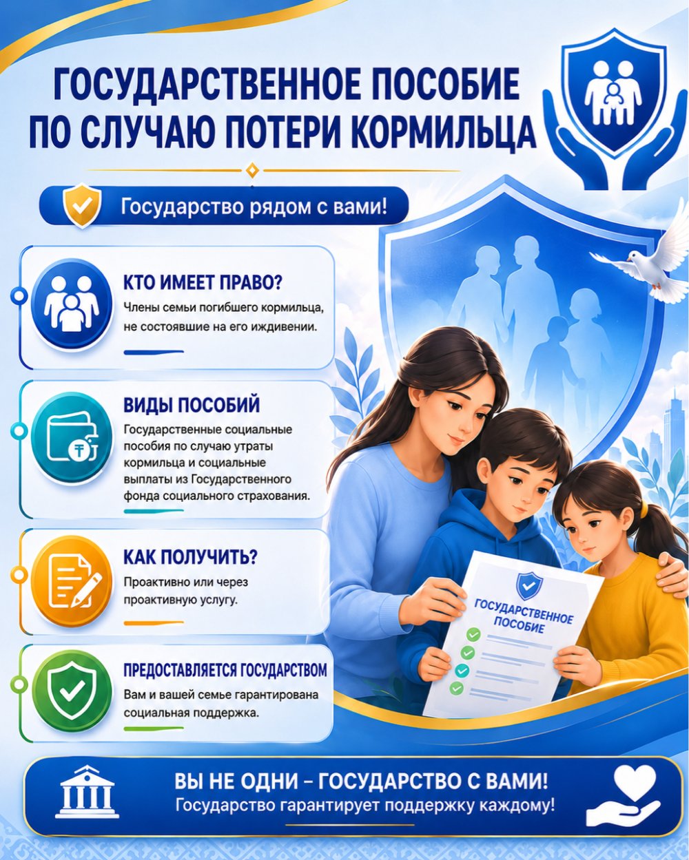 Кому назначается государственное социальное пособие по случаю потери кормильца?