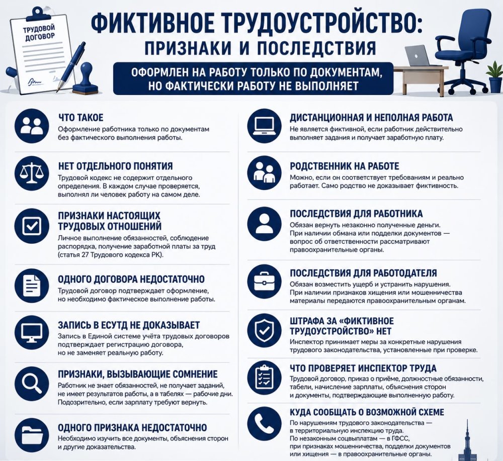 Фиктивное трудоустройство: важно отличать оформление от фактической работы