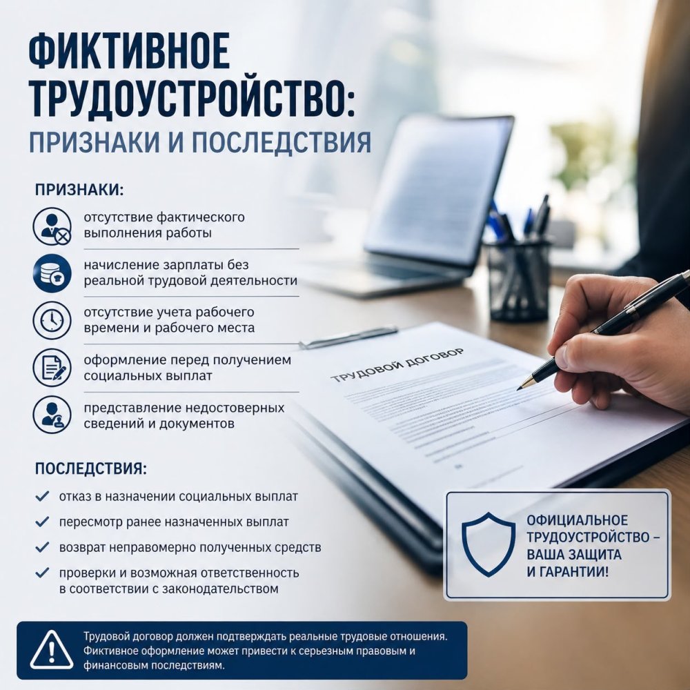 ‼️ФИКТИВНОЕ ТРУДОУСТРОЙСТВО: ПРИЗНАКИ И ПОСЛЕДСТВИЯ