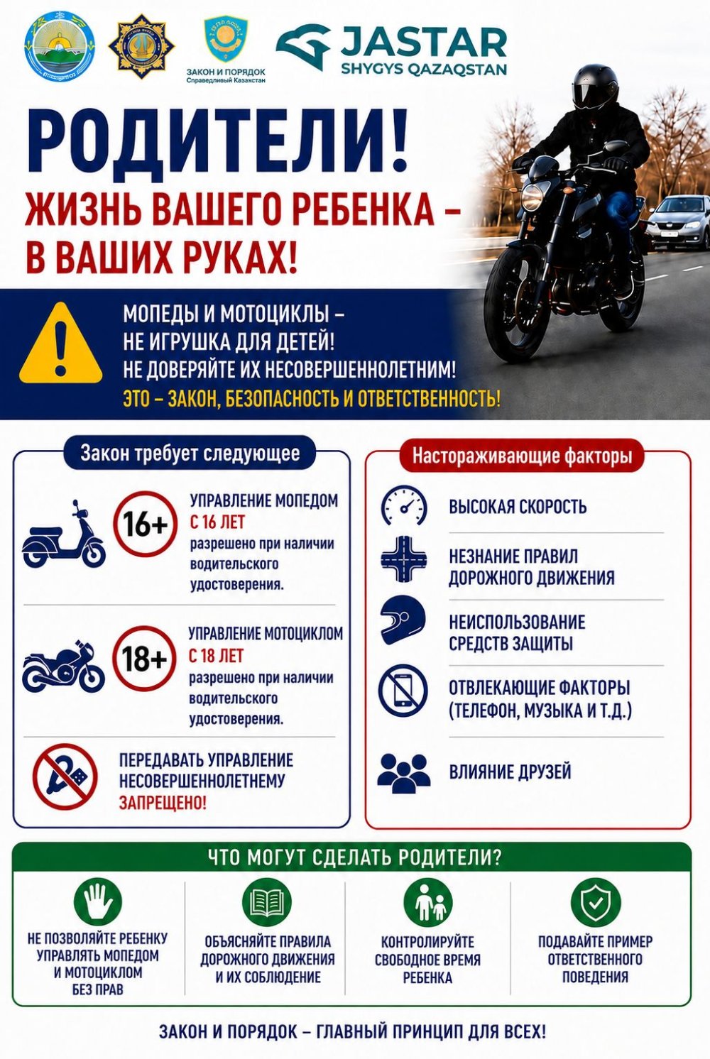 Мопеды и мотоциклы не игрушка для детей