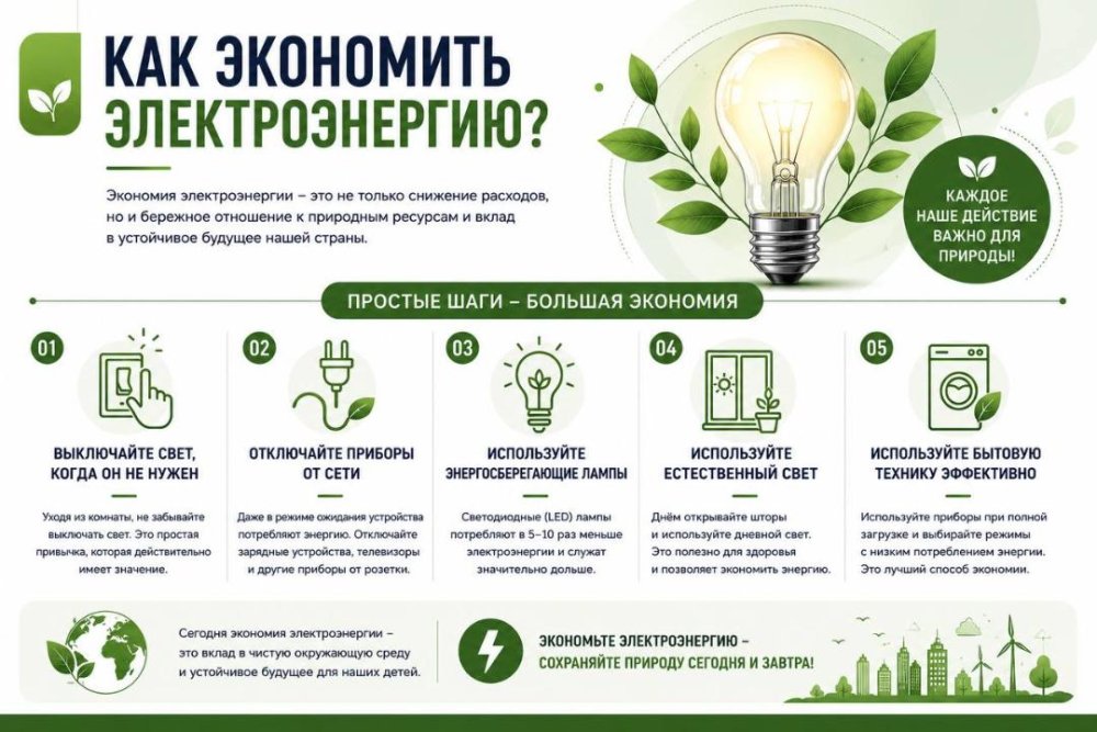 Экономим электроэнергию — бережем природу