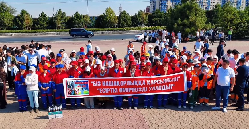 «Шымкент – город без наркотиков»: уничтожено более 500 надписей с рекламой наркотиков